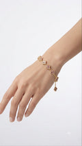 Blush Pink Clover Charm Bracelet