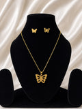 Butterfly Necklace & Earrings Set