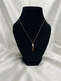 Clear Crystal & Ruby Red Drop Necklace