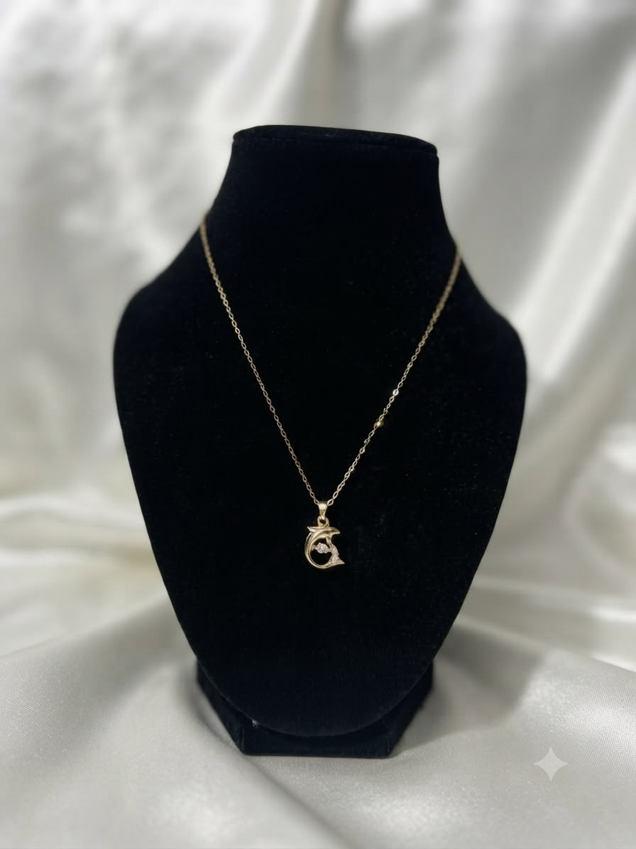 Dolphin Crystal Pendant Necklace