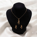 Finger Heart Necklace & Earrings Set
