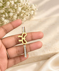 Gold Bow Crystal Bangle