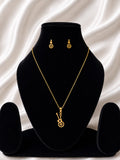 Guitar Pendant Necklace & Earrings Set