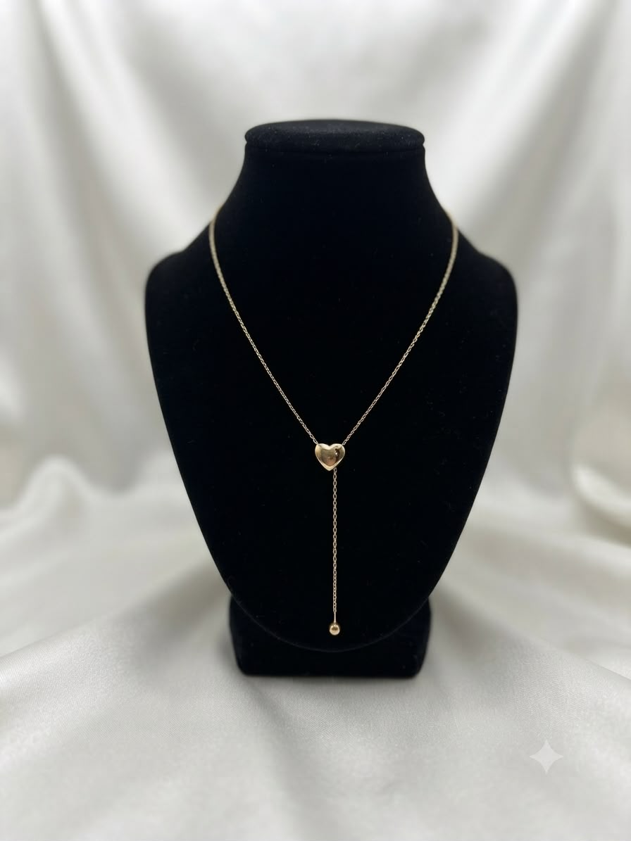 Heart Lariat Drop Necklace