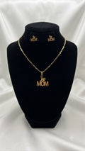I Love Mom Necklace & Earrings Set