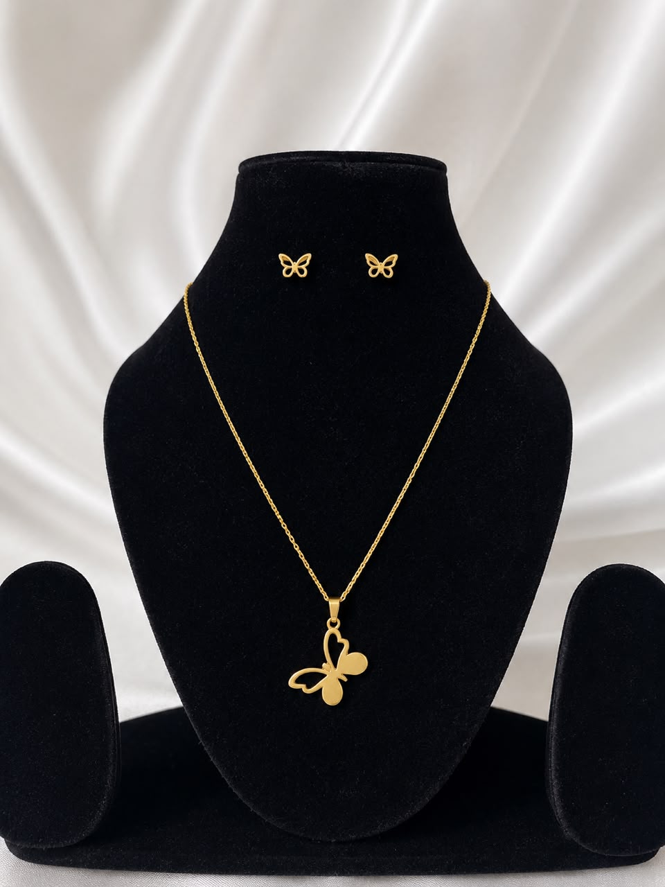 Petite Butterfly Necklace & Earrings Set