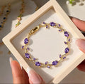 Purple Crystal Vine Bracelet