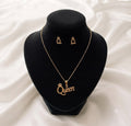 Queen Crown Necklace & Earrings Set