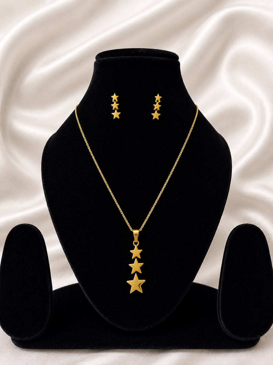 Triple Star Necklace & Earrings Set