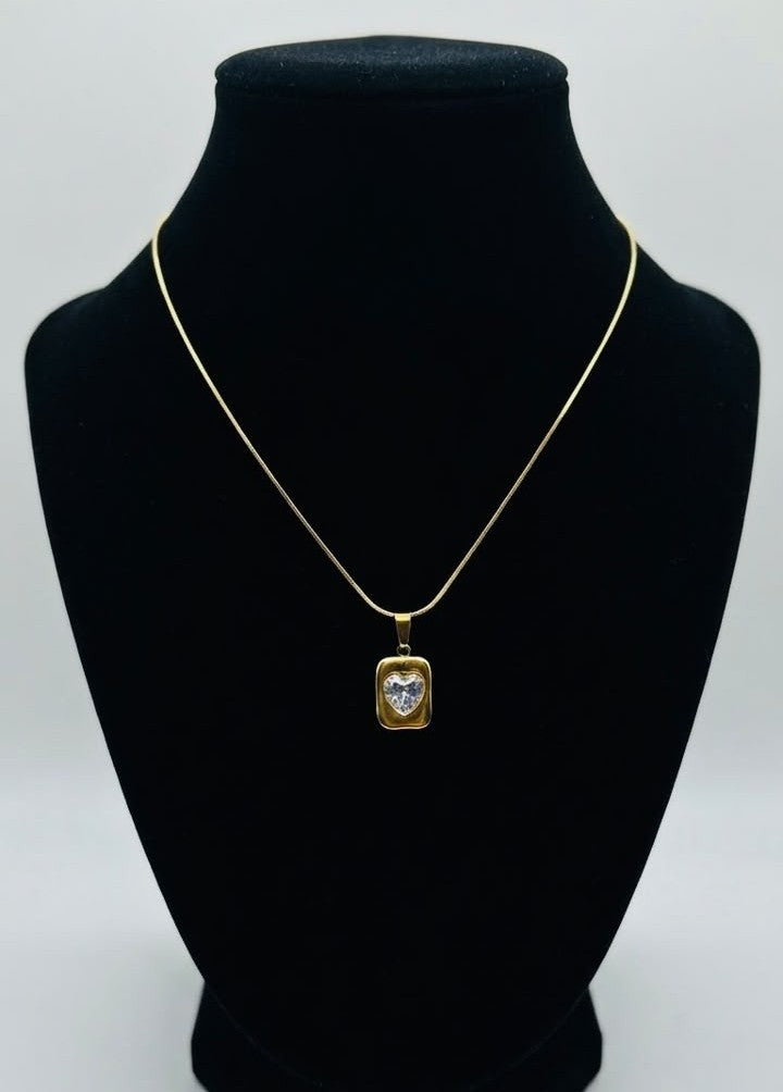 White Heart-Pendant-Necklace